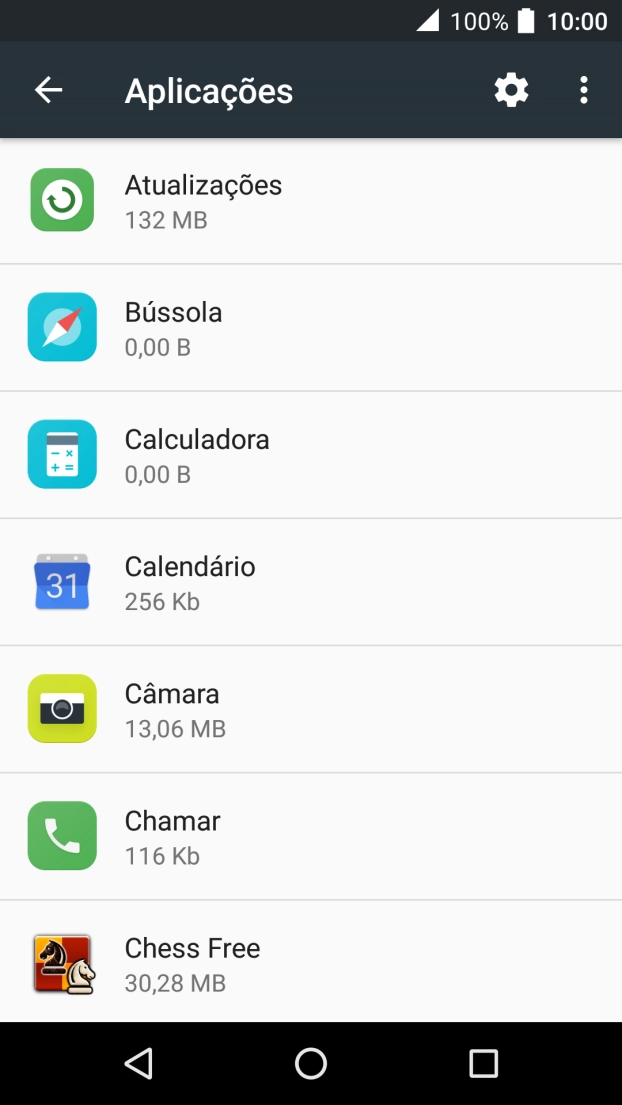 Prima a app pretendida.