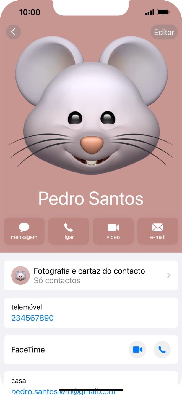 Para voltar ao ecrã inicial, deslize o dedo de baixo para cima a partir da base do ecrã.