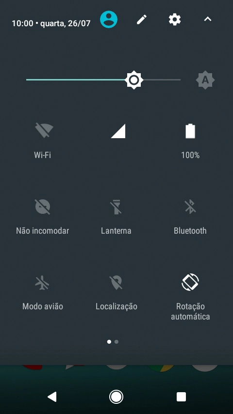 Prima o ícone de definições.