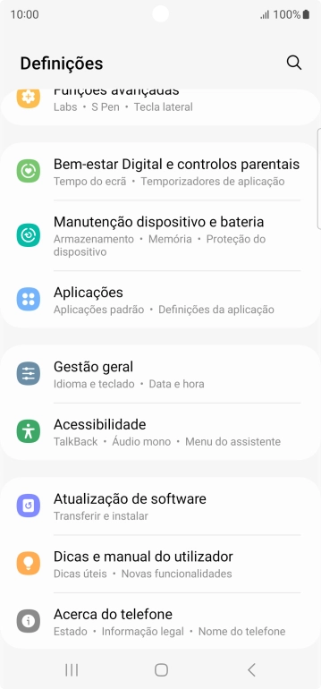 Prima Atualização do software.