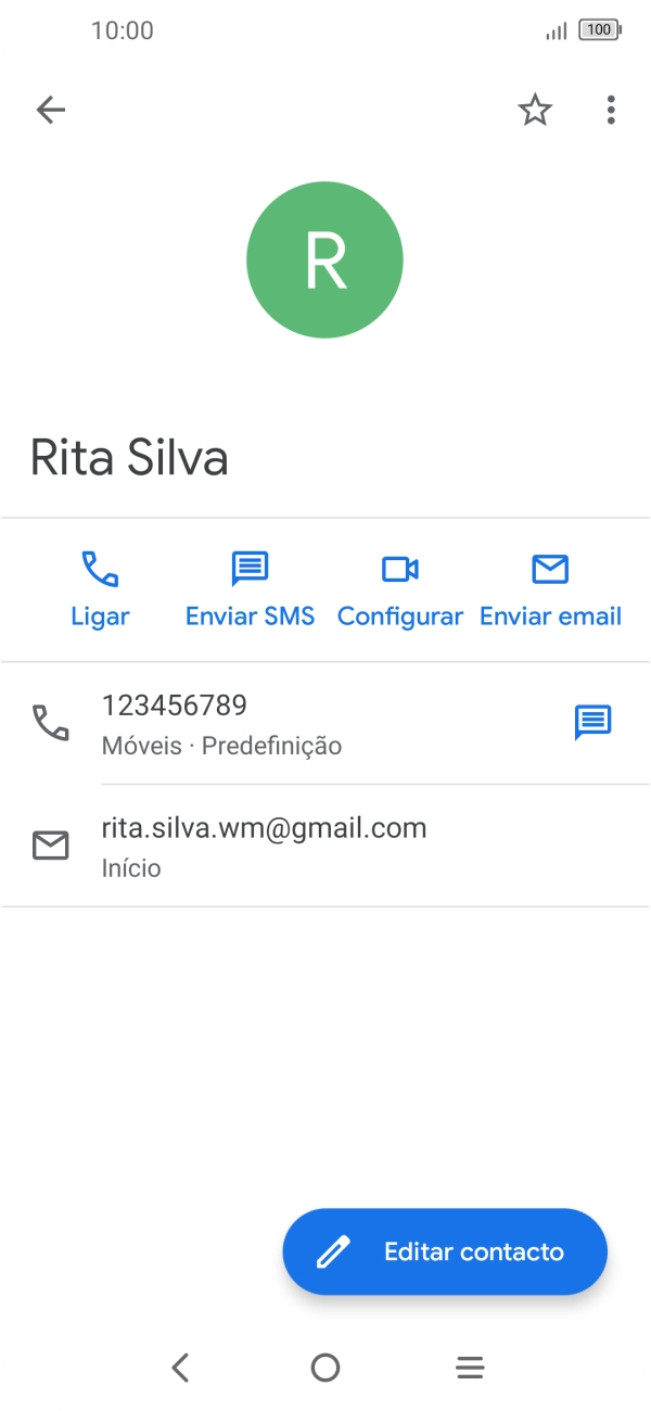 Prima o ícone de chamada ao lado do número pretendido.