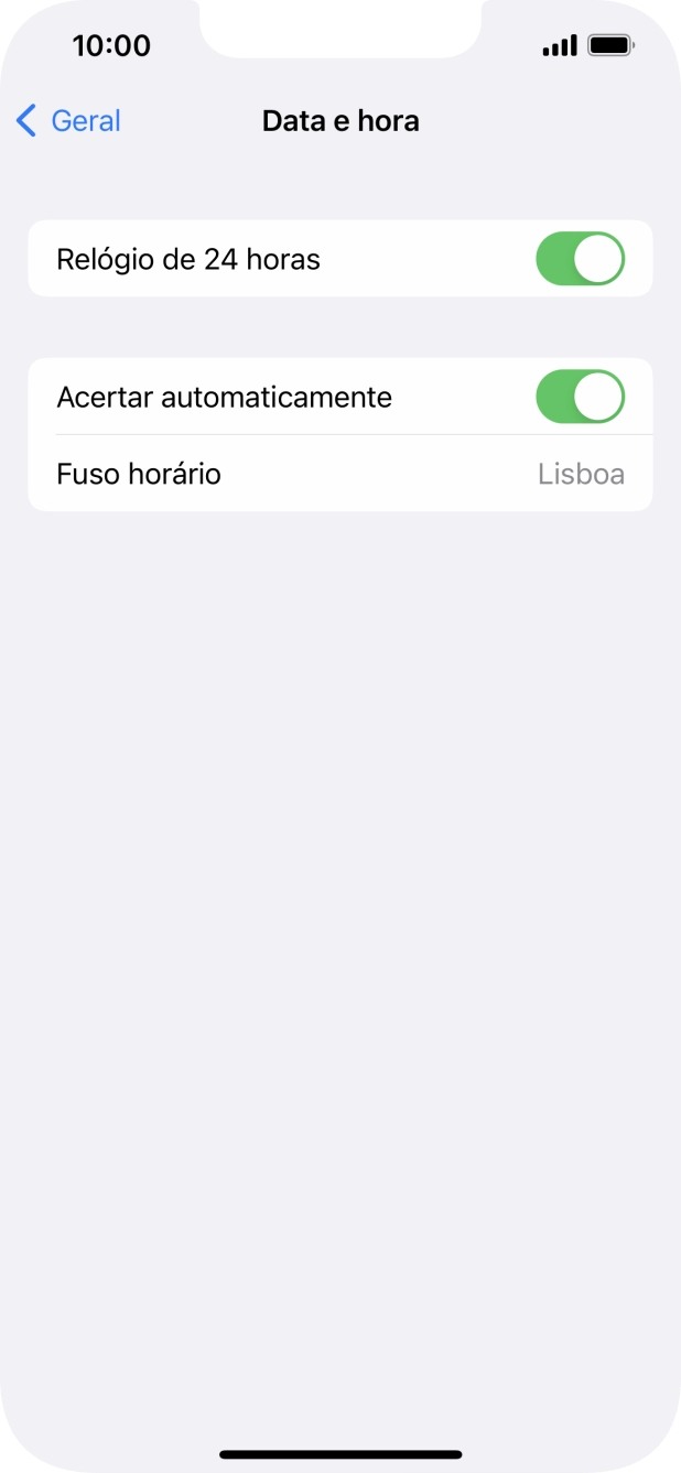 Para voltar ao ecrã inicial, deslize o dedo de baixo para cima a partir da base do ecrã.