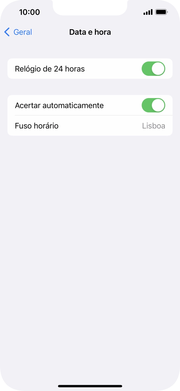 Para voltar ao ecrã inicial, deslize o dedo de baixo para cima a partir da base do ecrã.