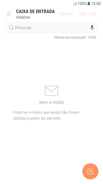 Deslize o dedo sobre o ecrã da esquerda para a direita.
