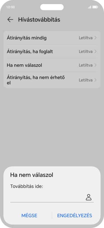 Írd be azt, hogy +36709090999, és válaszd az ENGEDÉLYEZÉS lehetőséget.