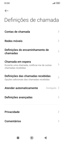 Prima Definições do encaminhamento de chamadas.