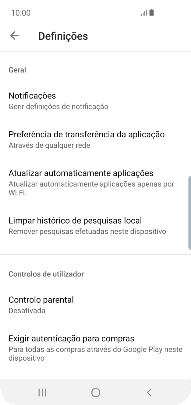 Prima Atualizar automaticamente aplicações.