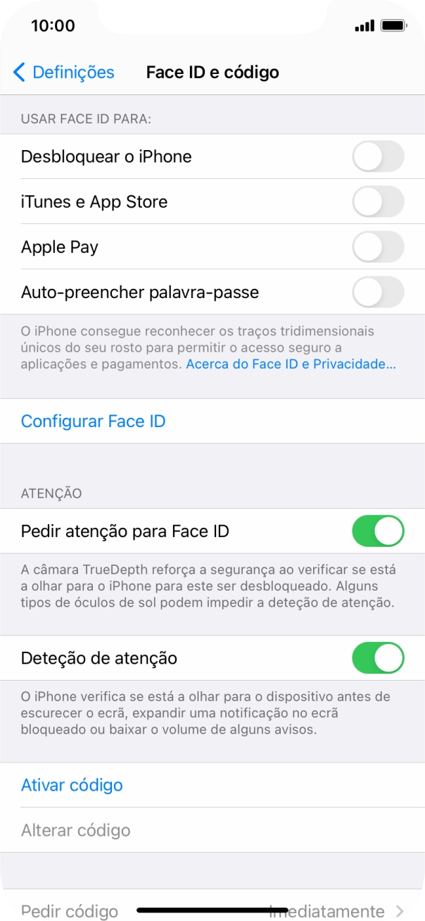 Prima Configurar Face ID.