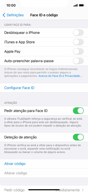 Prima Configurar Face ID.