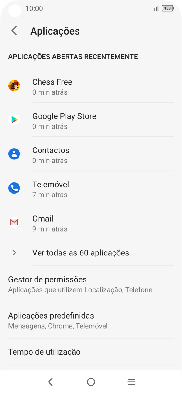 Prima Ver todas as aplicações.