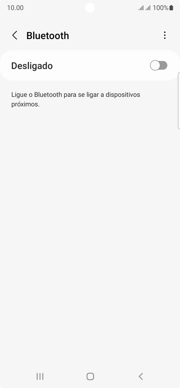 Prima o indicador para ativar a função.