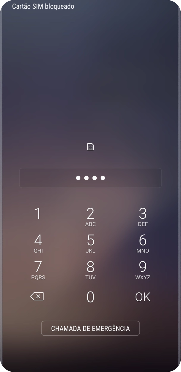 Se necessário, introduza o código PIN e prima OK.