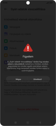 Válaszd a Következő lehetőséget.