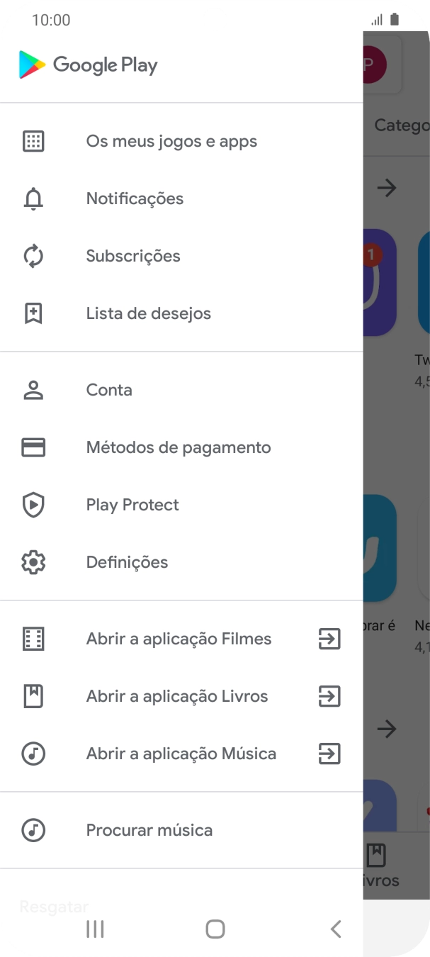 Prima Os meus jogos e apps.