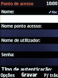 Selecione o campo sob 