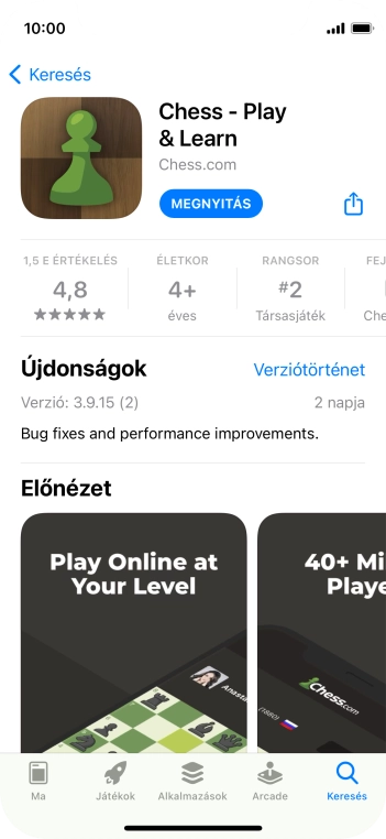 Húzd az ujjad felfelé a kijelző aljáról, hogy visszatérj a kezdőképernyőhöz.