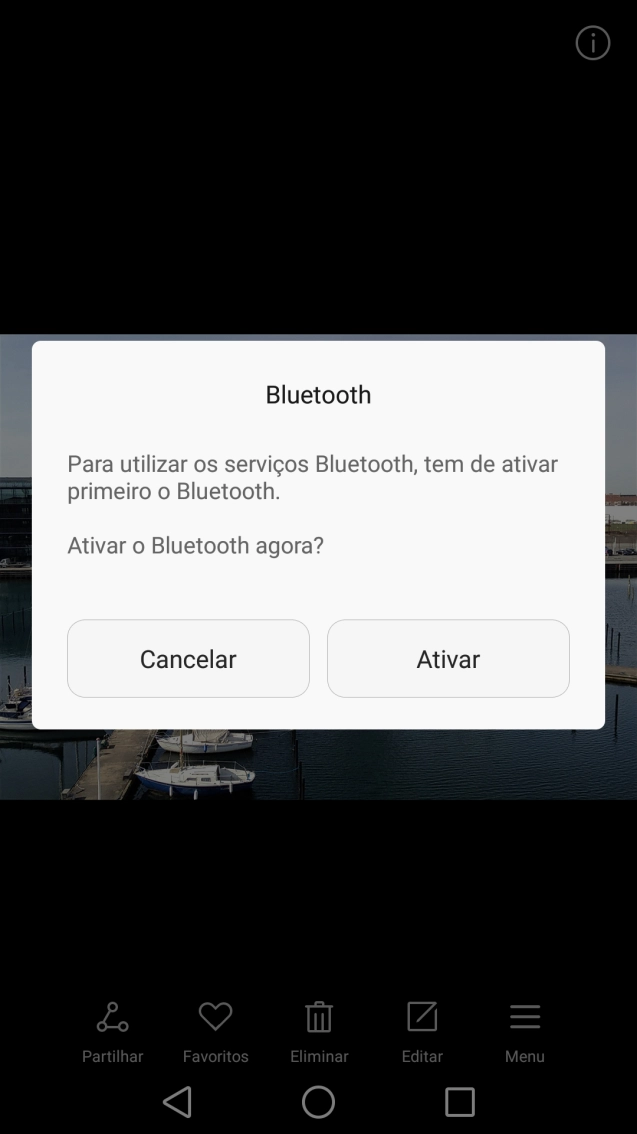 Se o Bluetooth estiver desativado, prima Ativar para ativá-lo.