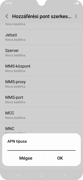 Írd be azt, hogy default, és válaszd az OK lehetőséget.
