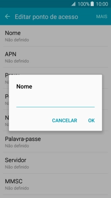 Introduza Vodafone Internet e prima OK.