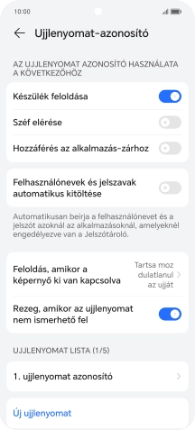 Kattints a kívánt beállítások melletti csúszkákra a funkciók be- vagy kikapcsolásához.