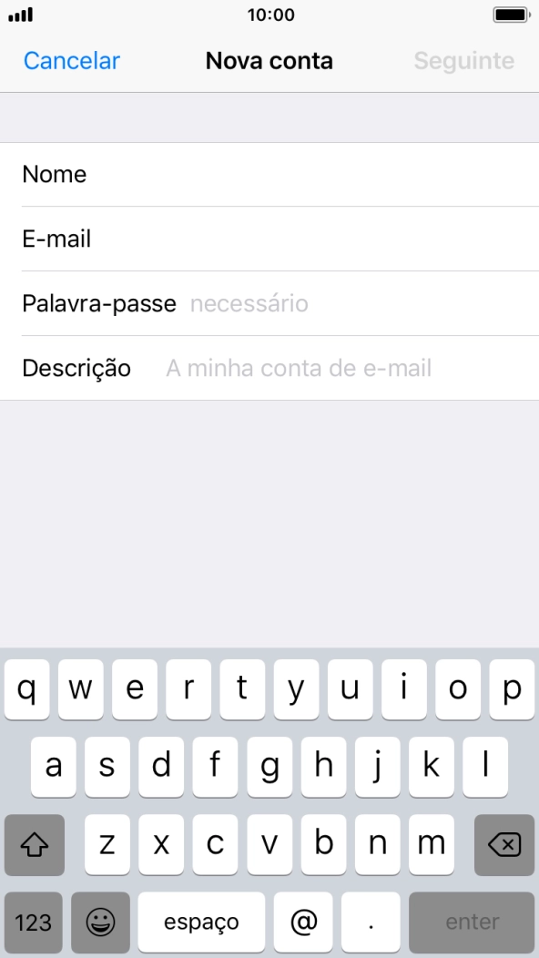 Prima Palavra-passe e introduza a password da sua conta de e-mail.