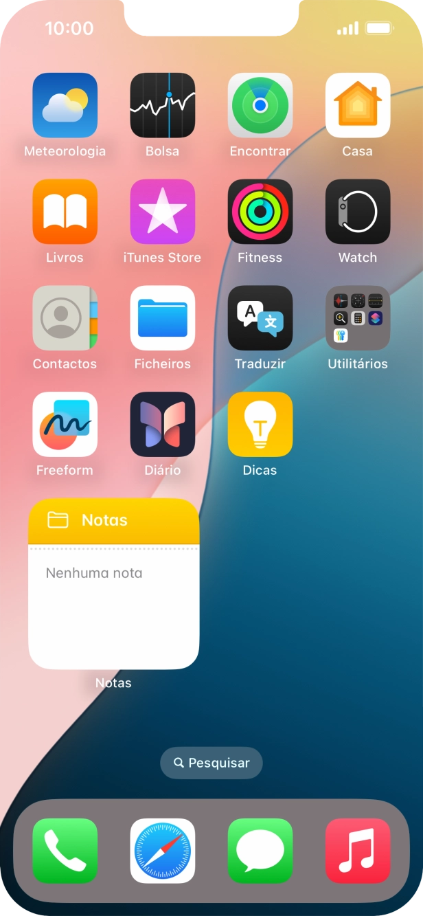 Se utilizar uma pilha de widgets: Deslize o dedo para cima ou para baixo na pilha para escolher o widget pretendido.