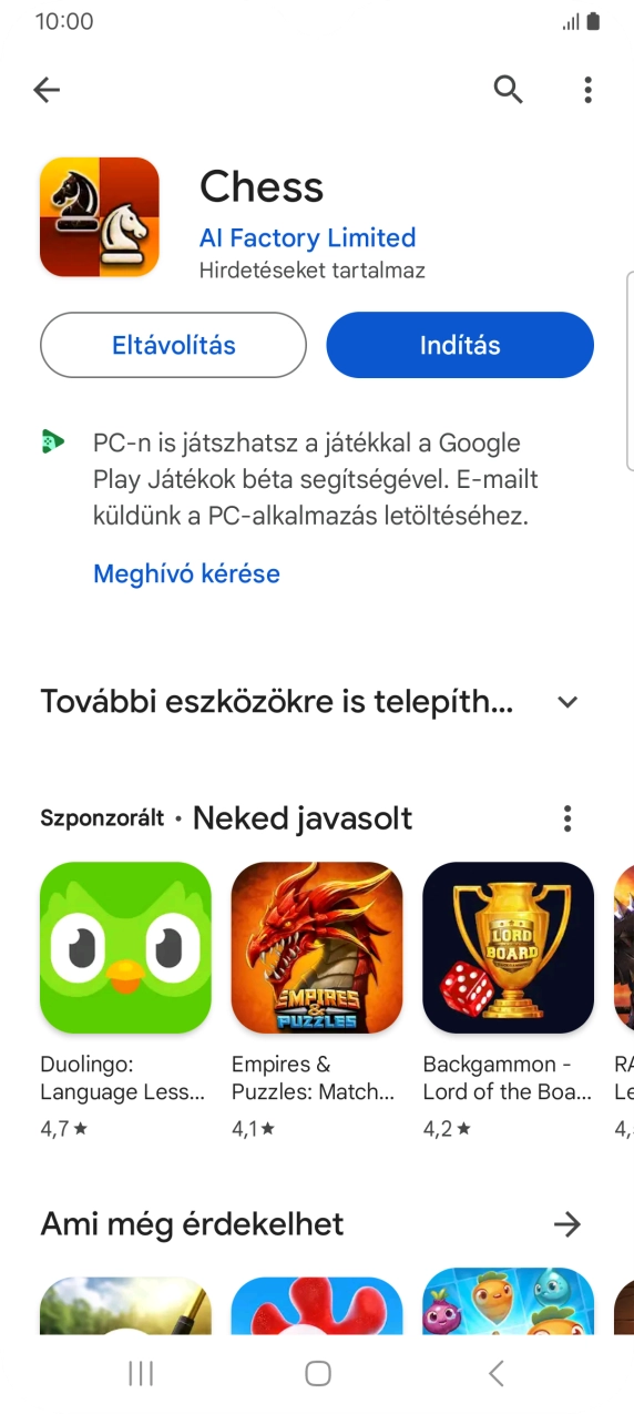 A befejezéshez, és ahhoz, hogy visszatérhess a főképernyőhöz, nyomd meg a főgombot.