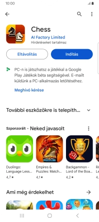A befejezéshez, és ahhoz, hogy visszatérhess a főképernyőhöz, nyomd meg a főgombot.