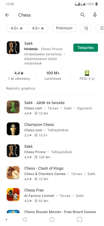 Kattints a kívánt alkalmazásra.