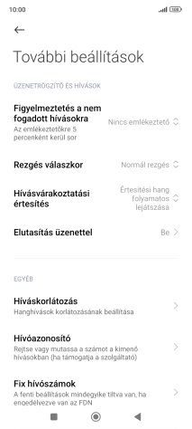 Válaszd a Hívóazonosító lehetőséget.