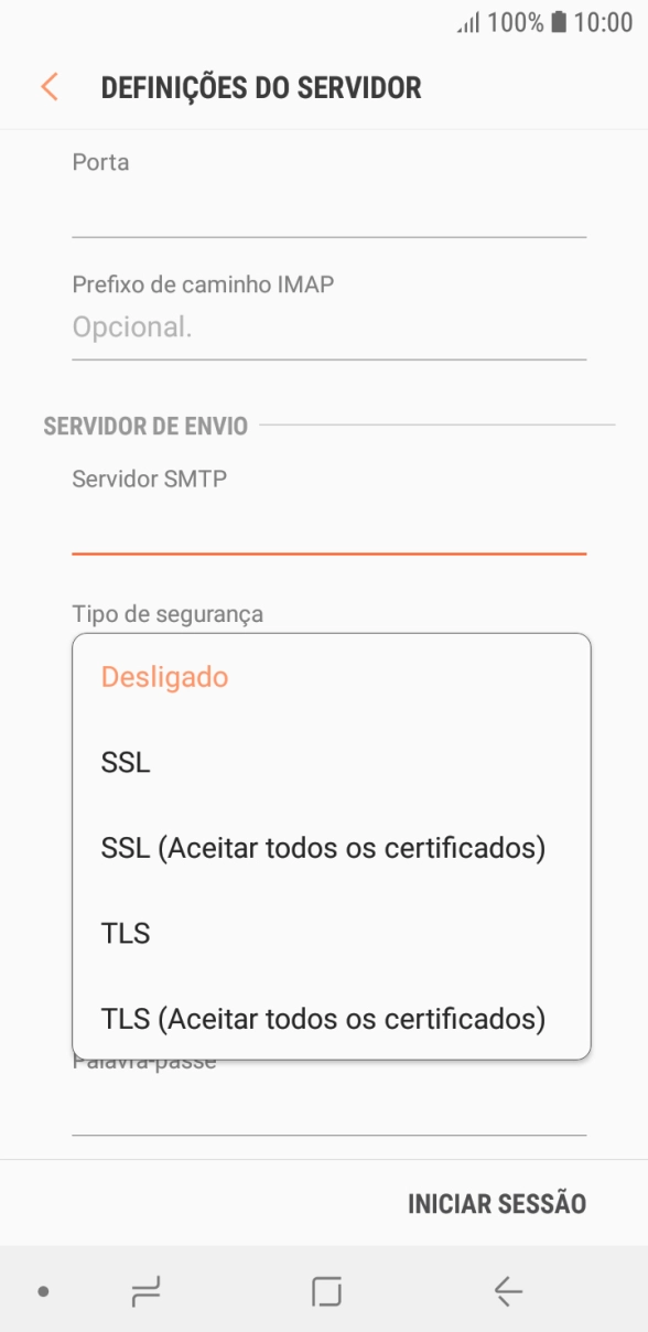 Prima TLS para ativar a função.