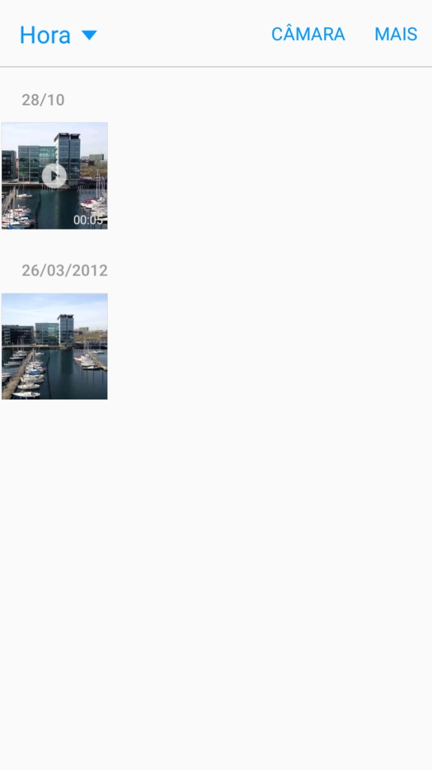 Prima a lista suspensa.