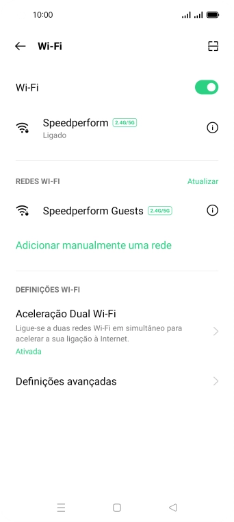 Prima a tecla de início para terminar e voltar ao ecrã inicial.