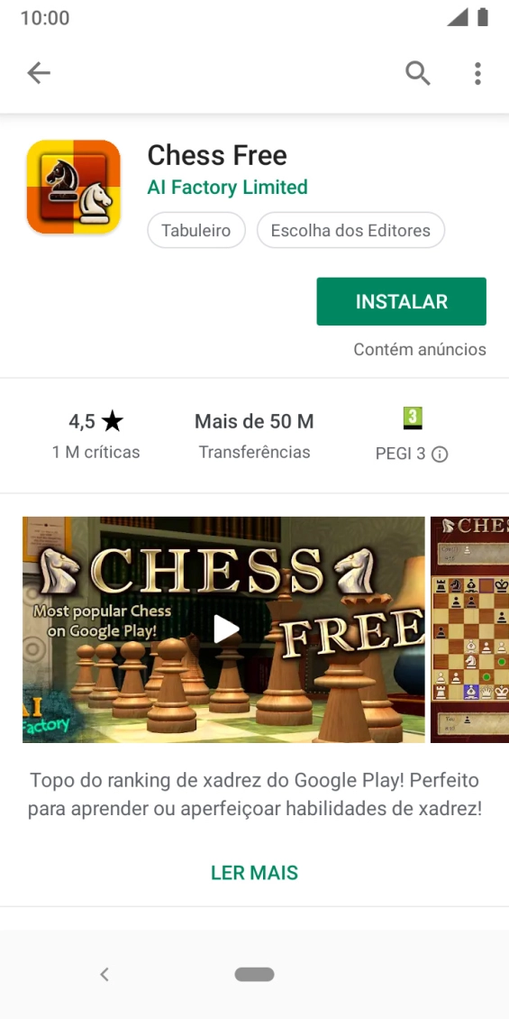 Prima INSTALAR e siga as indicações no ecrã para instalar a app.