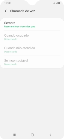 Prima o tipo de desvio pretendido.