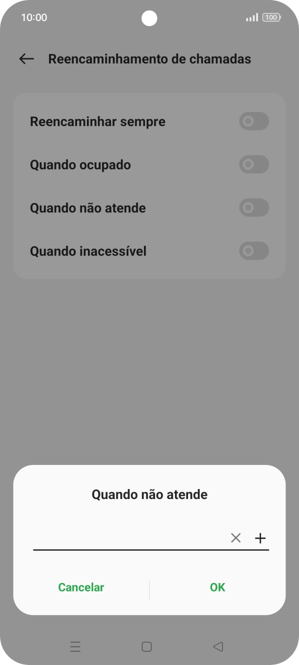 Insira 123 e prima o ícone para aceitar.