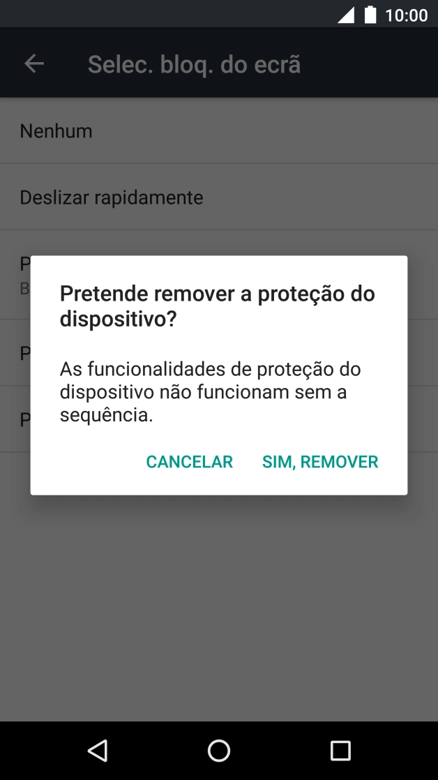 Prima SIM, REMOVER.