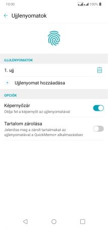 Kattints a kívánt beállítások melletti csúszkára