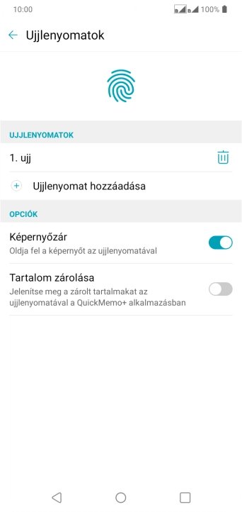 Kattints a kívánt beállítások melletti csúszkára