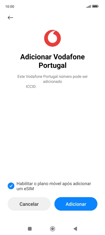 Prima Adicionar.