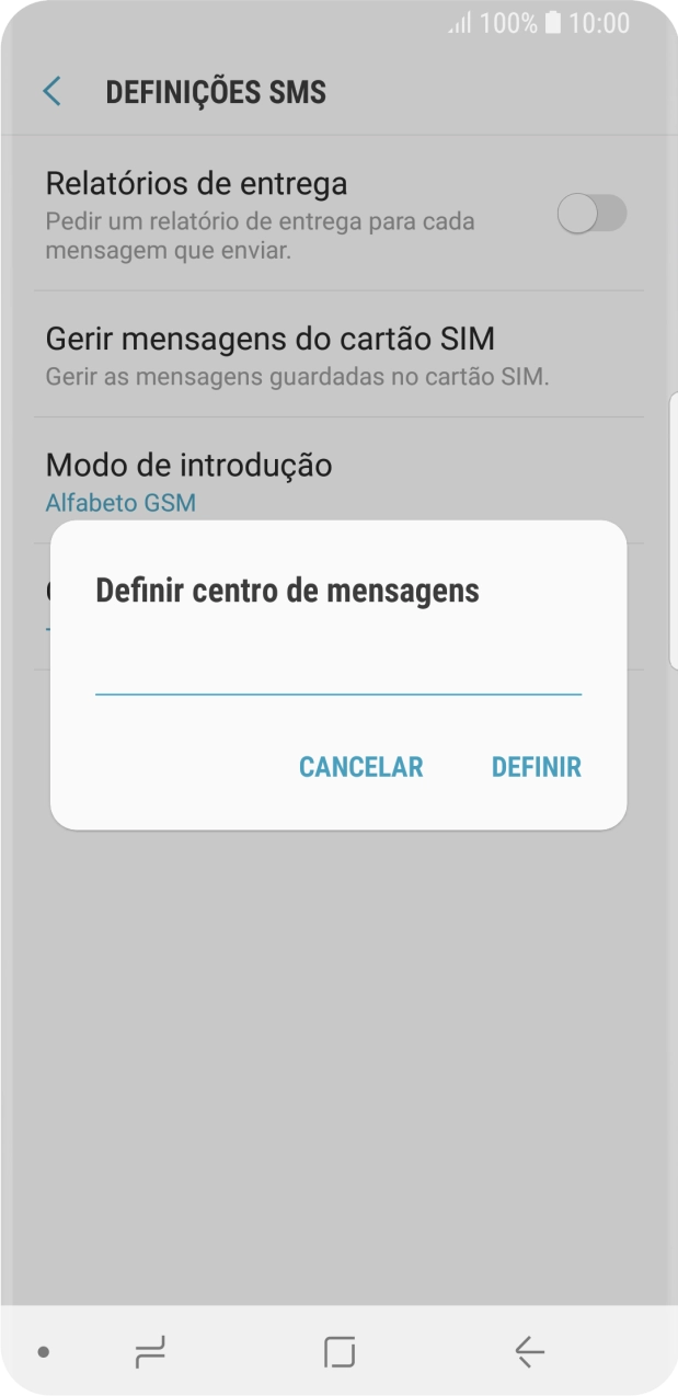 Introduza +351911616161 e prima DEFINIR.