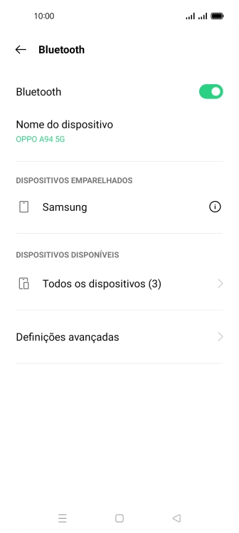 Prima a tecla de início para terminar e voltar ao ecrã inicial.