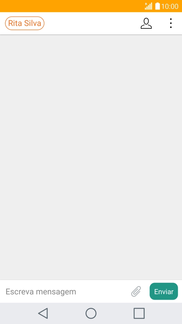 Prima o campo de escrita e escreva o texto da sua mensagem curta.