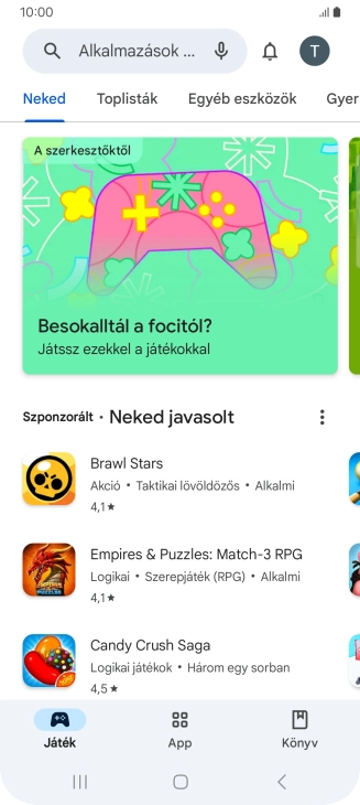 Kattints a keresés mezőre.