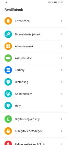 Válaszd a „Biometria és jelszó” lehetőséget.