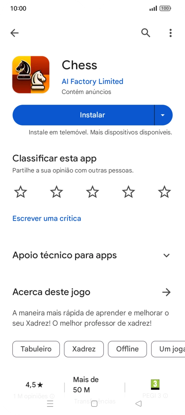 Prima a tecla de início para terminar e voltar ao ecrã inicial.