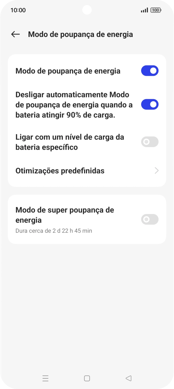 Prima a tecla de início para terminar e voltar ao ecrã inicial.