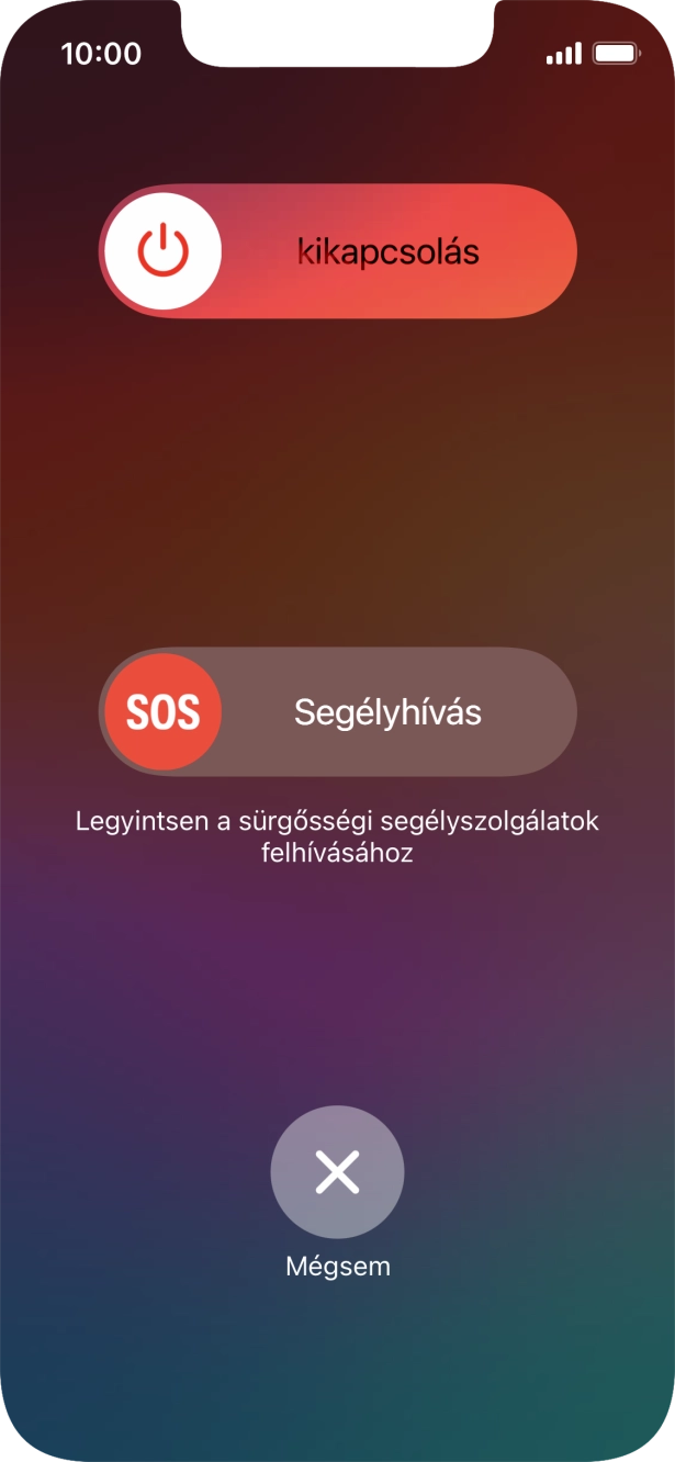 Kattints a kikapcsolás ikonra, és húzd az ikont jobbra.