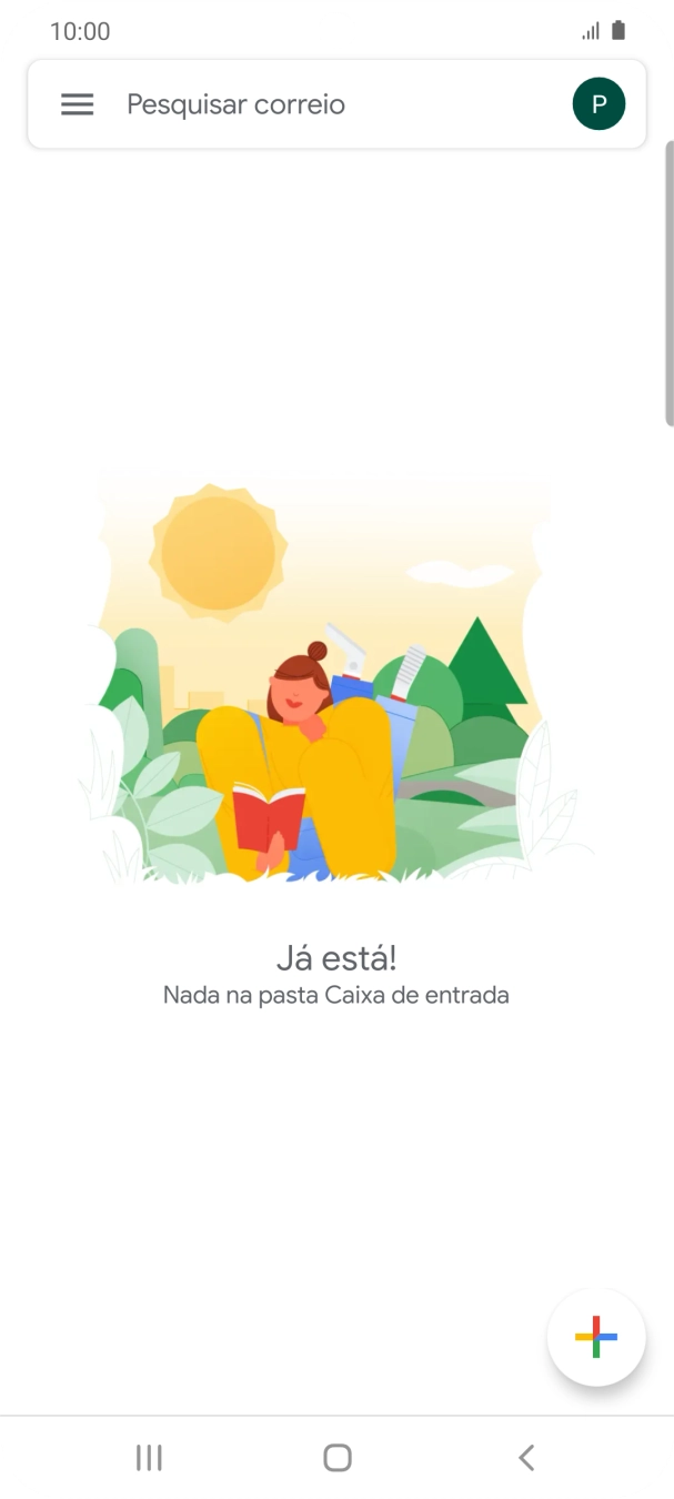 Prima o ícone de conta de e-mail.