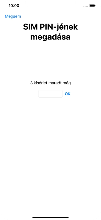 Amennyiben a SIM-kártyád zárolva van, írd be a PIN-kódodat, és válaszd az OK lehetőséget.